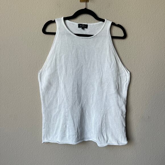 Etro Milano White Knit Tank Top Size IT 48 - Picture 2 of 4